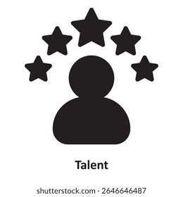 Talent Vector Icon which can easily modify or edit
