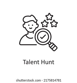 Talent Vector Outline Icon Design Illustration. Project Managements Symbol On White Background EPS 10 File