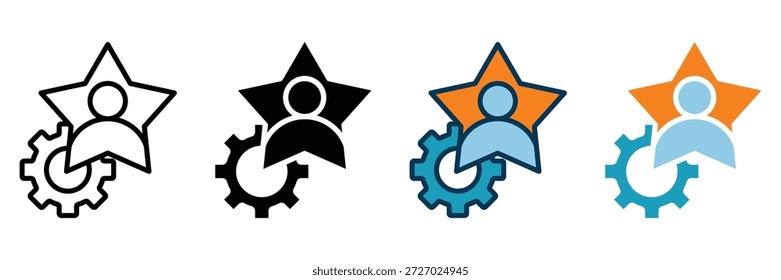 Icono de Web de talento colección de estilo múltiple