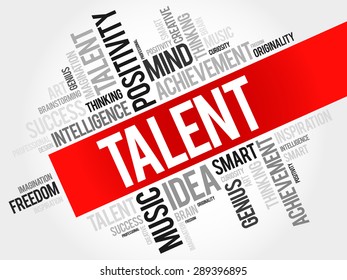 Talent word cloud, business concept