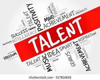 Talent word cloud, business concept