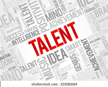 Talent word cloud, business concept