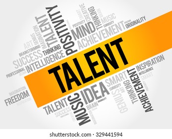 Talent word cloud, business concept