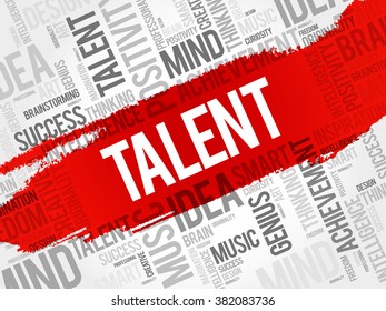 Talent word cloud, business concept