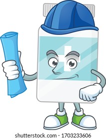 Talentoso Arquitecto complementa el diseño de caricaturas con estampados azules