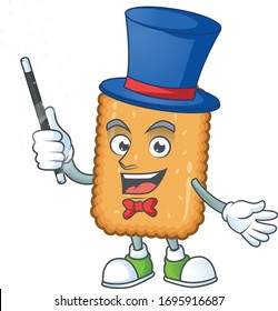 Talented biscuit Magician cartoon character design style