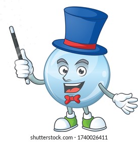 Talented collagen droplets Magician cartoon design style