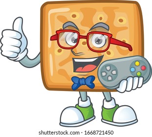 Talented crackers gamer mascot design using controller