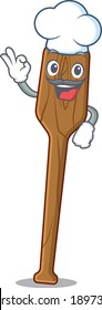 Talented oars chef cartoon drawing wearing chef hat