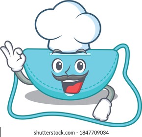 Talented sling bag chef cartoon drawing wearing chef hat