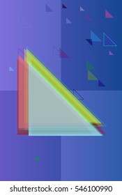 talented triangles above texture, appearance around emblematic motion