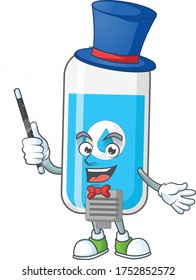 Talented wall hand sanitizer Magician ,cartoon design style