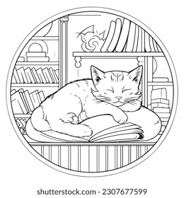 Tali 2d simple vector monochrome coloring page depicting a kitt