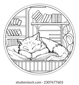 Tali 2d simple vector monochrome coloring page depicting a kitt