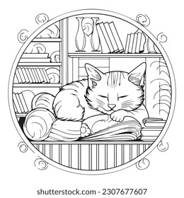 Tali 2d simple vector monochrome coloring page depicting a kitt