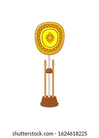 The Talipot fan on white background vector