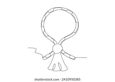 A talisman of friendship. Martisor one-line drawing