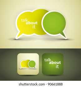 Fale sobre isso - folheto ou design de capa