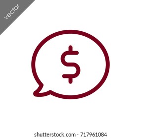 Talk about money icon