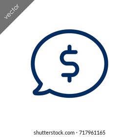 Talk about money icon