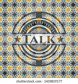 Talk arabesque emblem. arabic decoration.