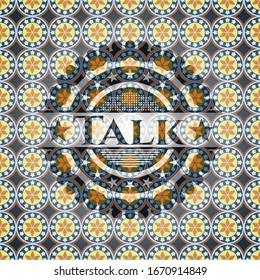 Talk arabesque Stil-Abzeichen. arabische Dekoration.