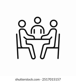 talk around table icon sign vector