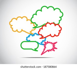 Talk Balloon Abstract. Vector illustration on white