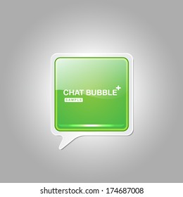Talk Balloon Glossy Button Icon