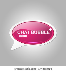 Talk Balloon Glossy Button Icon