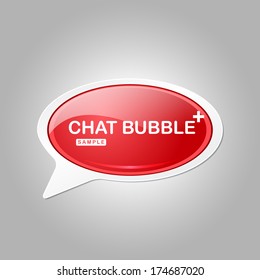 Talk Balloon Glossy Button Icon