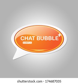 Talk Balloon Glossy Button Icon