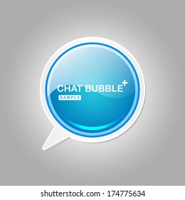 Talk Balloon Glossy Button Icon