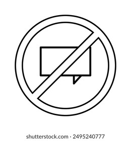 Talk ban icon illustrated on background