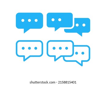 Talk, bubble chat icon. Chat online symbol. Dialogue balloon sticker silhouette.