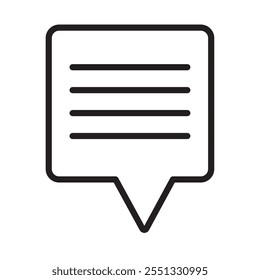 talk bubble contact icon line style