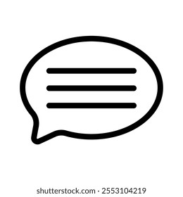 Estilo de línea de icono de contacto de burbuja de conversación