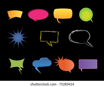 Talk bubble of different colours