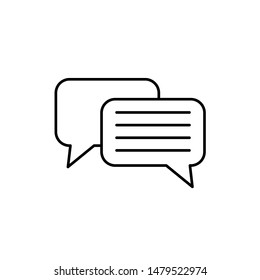 Talk bubble icon. flat illustration of Talk bubble vector icon for web