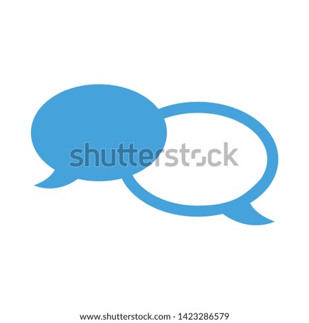 talk bubble icon. flat illustration of talk bubble vector icon for web