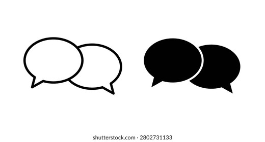 Talk bubble icon vector icon set collection.