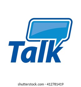 Talk Bubble Logo Vector.