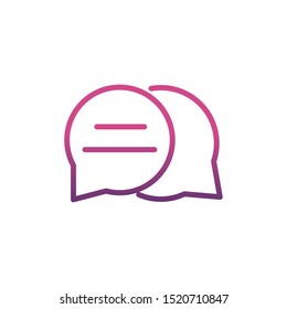 talk bubble network social media icon line