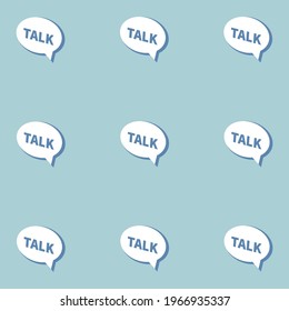 Talk bubble pattern. Chat background
