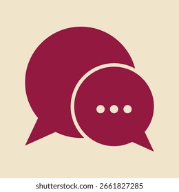 Talk bubble red trendy useful vector Illustration design good colorful background.eps