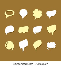 talk bubble set vector