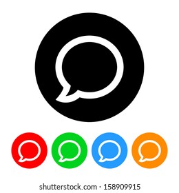 Talk Bubble / Speech Balloon Icon with Color Variations