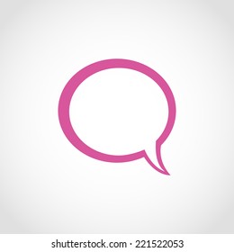 Talk Bubble / Speech Balloon Icon Isolated on White Background