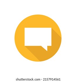 Talk bubble speech flat icon with shadow