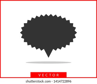 Talk bubble speech icon. Blank empty bubbles vector design elements. Chat on line symbol template. Dialogue balloon sticker silhouette. 
